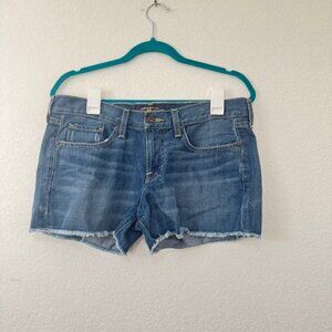 Lucky Brand Denim Shorts Women 6 28 Blue Raw Hem Mid Rise Cutoff